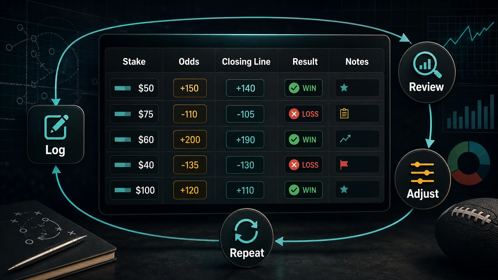 How to Track Your Bets: The Spreadsheet Every Bettor Needs explanatory concept diagram