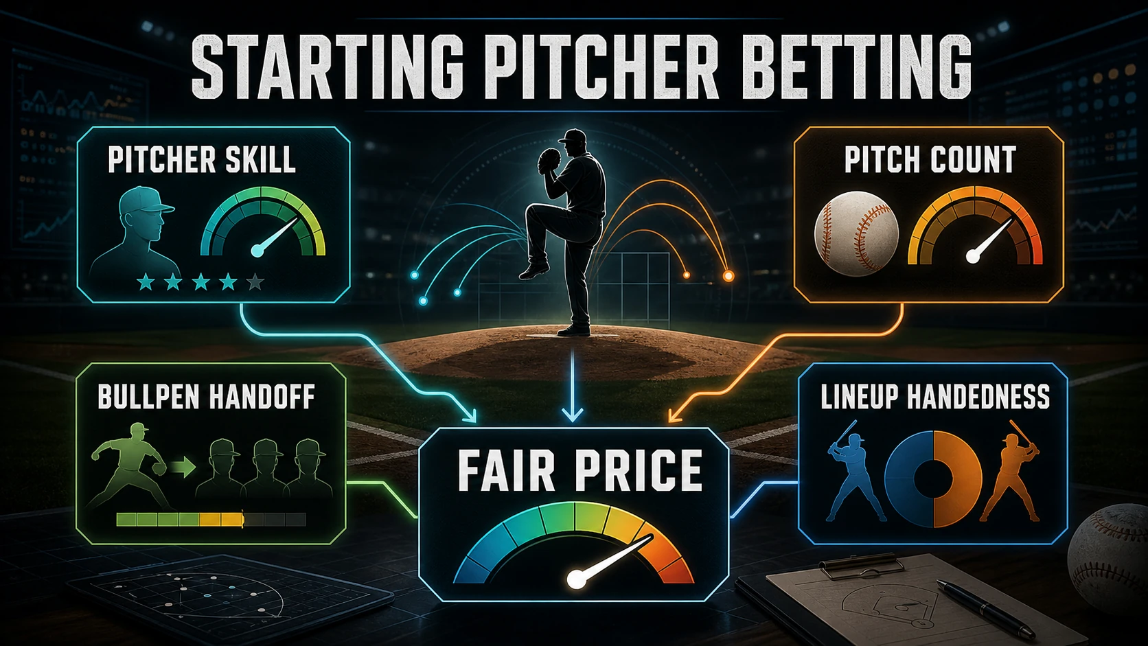 MLB Starting Pitcher Impact: How Aces Move the Total explanatory concept diagram