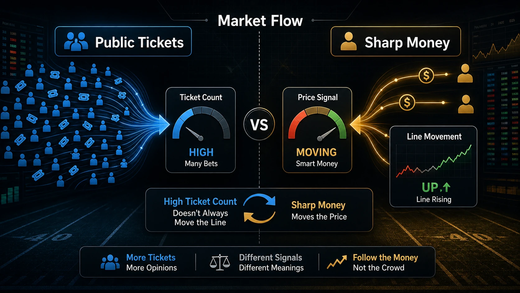 Sharp Money vs Public Money: How to Read Both explanatory concept diagram