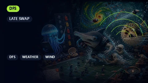 2026 NFL DFS Late Swap Guide: Weather, Inactives, and Ownership thumbnail art
