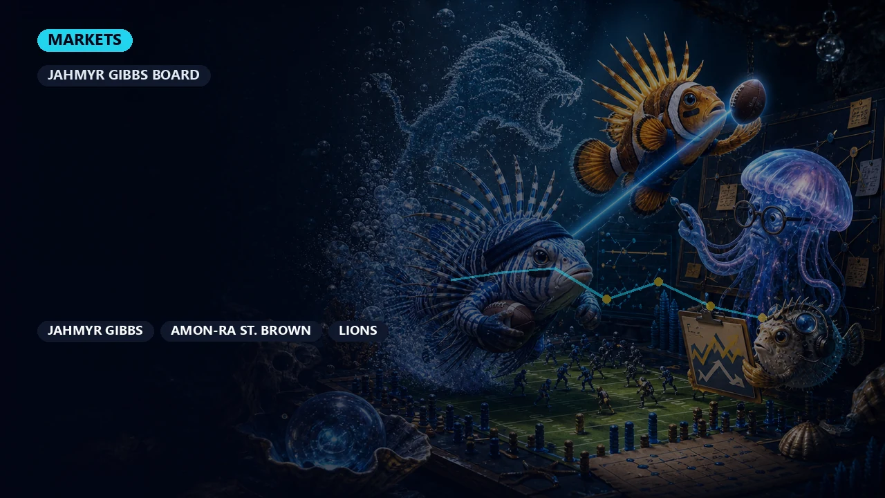 Detroit Lions 2026 Betting and Fantasy Hub: Indoor Pace, Gibbs, and Amon-Ra cover art