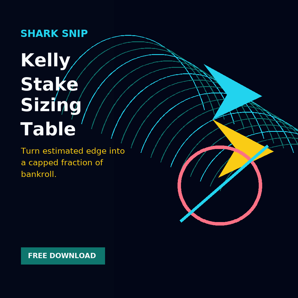 Kelly Stake Sizing Table cover